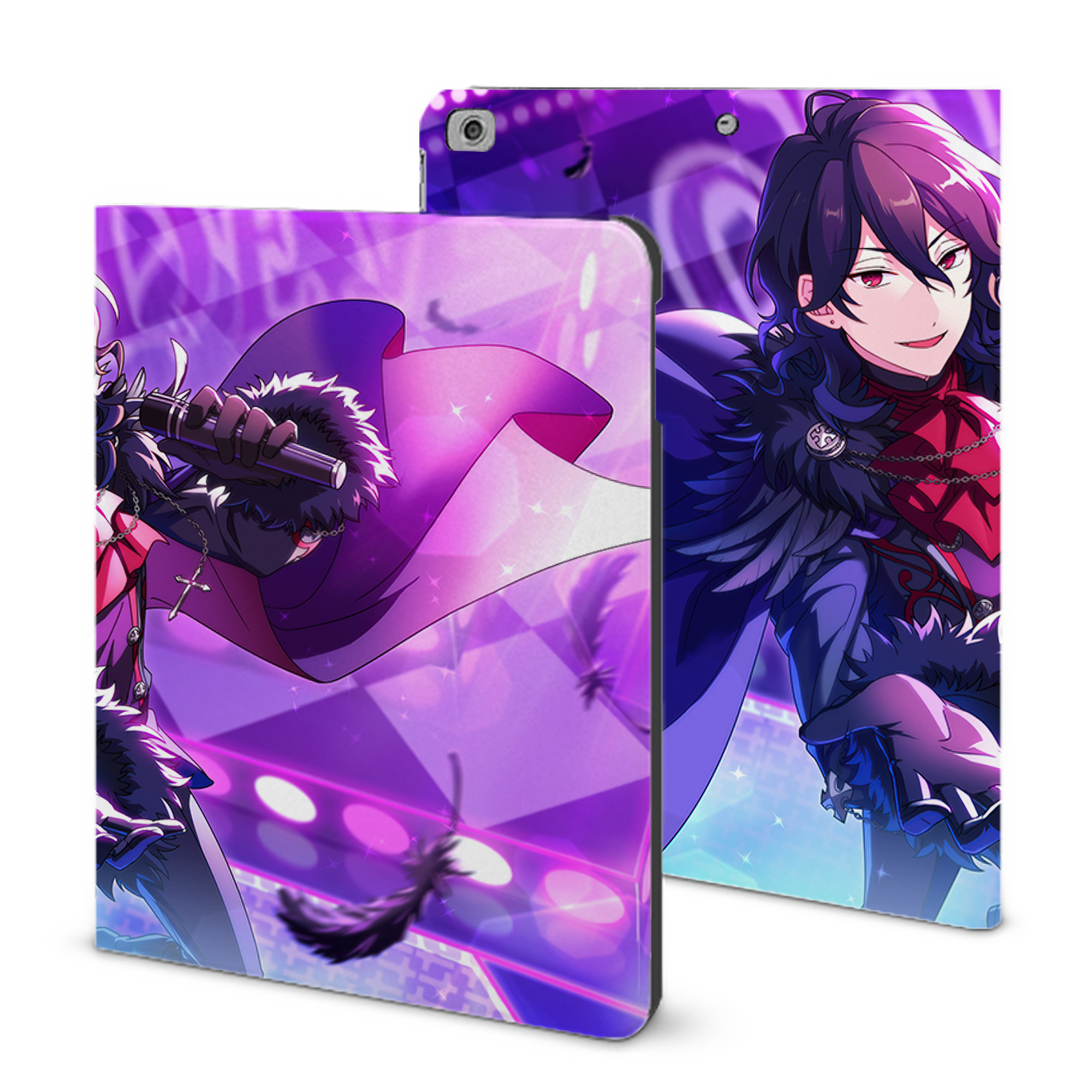 （画像用） あんさんぶるスターズ! Ensemble Stars IPad ケース ブック型 PUレザー TPU 耐衝撃 軽量 薄型 ペン収納なし 全面保護 IPad 各モデル対応